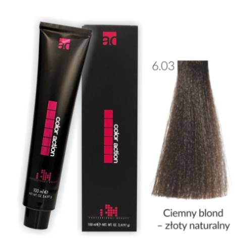 Color Action farba do włosów 6.03 100ml  CIEMNY BLOND NATURALNIE ZŁOTY