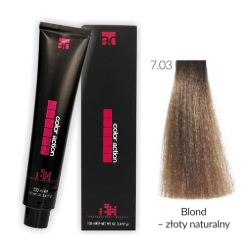 Color Action farba do włosów 7.03 100ml BLOND NATURALNIE ZŁOTY