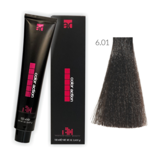 Color Action farba do włosów 6.01 100ml CIEMNY BLOND NATURALNIE POPIELATY