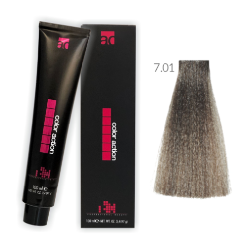 Color Action farba do włosów 7.01 100ml BLOND NATURALNIE POPIELATY