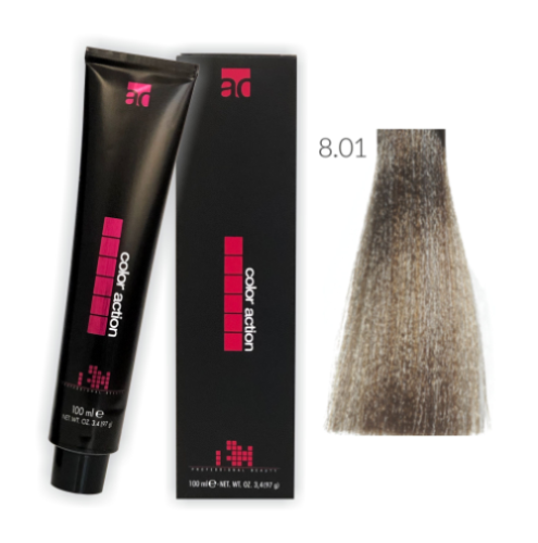 Color Action farba do włosów 8.01 100ml JASNY BLOND NATURALNIE POPIELATY