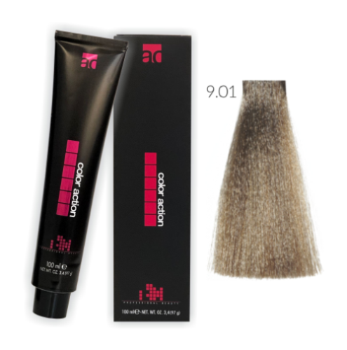Color Action farba do włosów 9.01 100ml BARDZO JASNY BLOND NATURALNIE POPIELATY