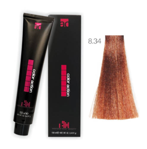 Color Action farba do włosów 8.34 100ml JASNY BLOND ZŁOTO MIEDZIANY