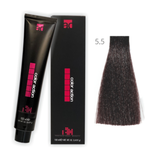 Color Action farba do włosów 5.5 100ml MAHONIOWY JASNY BRĄZ