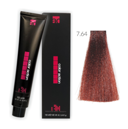 Color Action farba do włosów 7.64 100ml CZERWONO MIEDZIANY BLOND