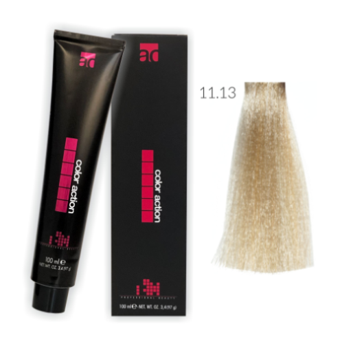 Color Action farba do włosów 11.13 100ml ZŁOCISTO POPIELATY JASNY PLATYNOWY BLOND