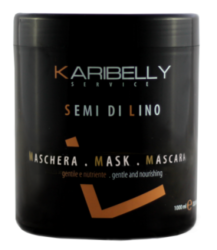 Karibelly Semi di lino Maska nawilżająco-wygładzająca, nie obciążająca 1000 ml