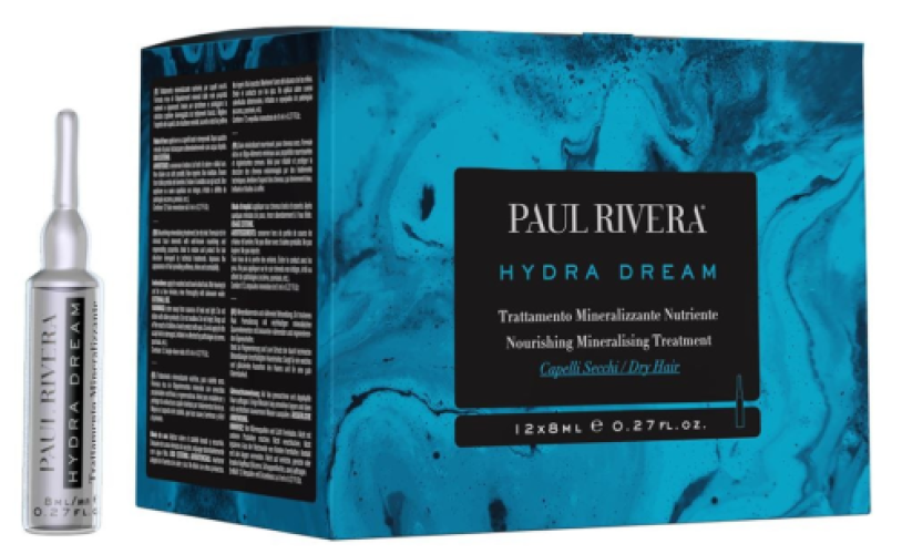 PAUL RIVERA HYDRA DREAM - Ampułki odżywcze mineralizujące do włosów suchych, ampułka 12x8ml