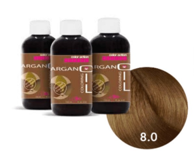 Color Action Argan Oil "8" - jasny blond 150ml