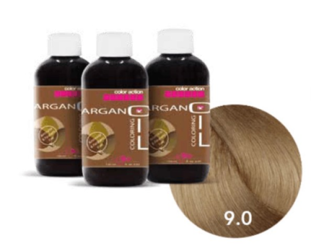 Color Action Argan Oil "9" - bardzo jasny blond 150ml
