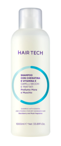 HAIR TECH Szampon z keratyną i witaminą E 1000ml