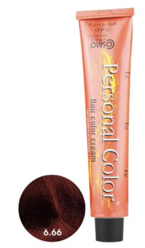 Cosmo Personal Color farba do włosów 6.66 INTENSYWNIE CZERWONY CIEMNY BLOND