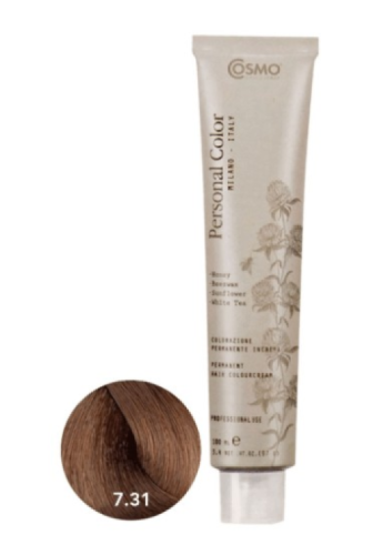 Cosmo Personal Color farba do włosów 7.31 BLOND POPIELATO ZŁOTY / ORZECH LASKOWY