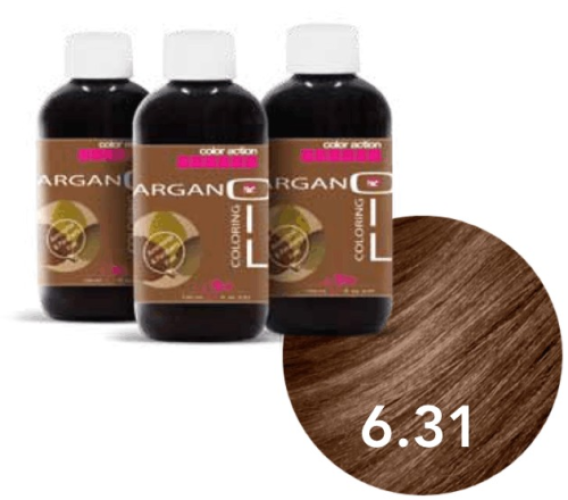 Color Action Argan Oil "6.31" - ciemny blond popielato złoty