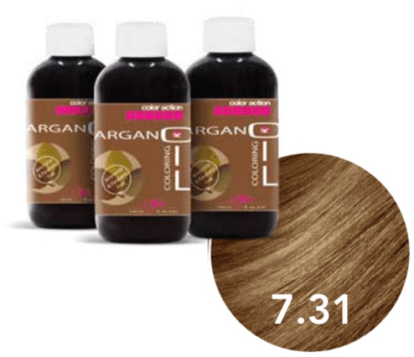 Color Action Argan Oil "7.31" - popielato złoty blond