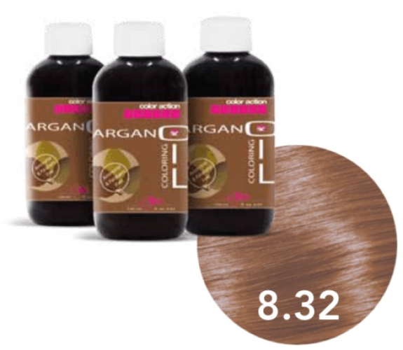Color Action Argan Oil "8.32" - beżowo złoty jasny blond
