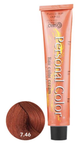 Cosmo Personal Color farba do włosów 7.46 BRYLANTOWO KASZTANOWO CZERWONY BLOND