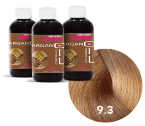 Color Action Argan Oil "9.3" - złoty bardzo jasny blond