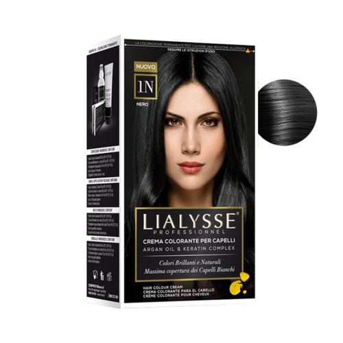 LIALYSSE - farba do włosów w kremie 1N - czarny