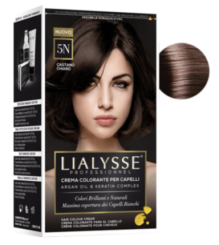 LIALYSSE - farba do włosów w kremie 5N - jasny brąz