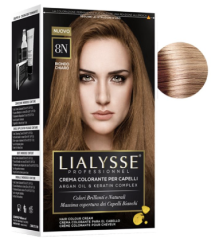 LIALYSSE - farba do włosów w kremie 8N - jasny blond