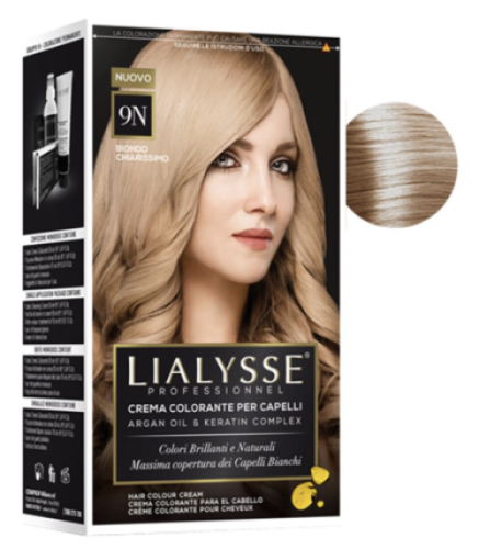 LIALYSSE - farba do włosów w kremie 9N - bardzo jasny blond