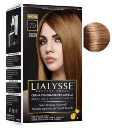 LIALYSSE - farba do włosów w kremie 7D - złoty blond