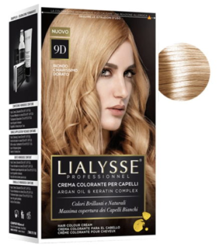LIALYSSE - farba do włosów w kremie 9D - bardzo jasny złoty blond