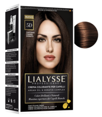 LIALYSSE - farba do włosów w kremie 5D - jasny złoty brąz