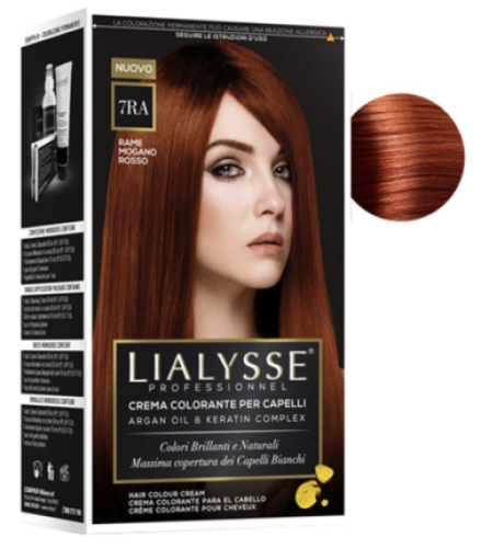 LIALYSSE - farba do włosów w kremie 7RA- mahoniowo czerwono miedziany
