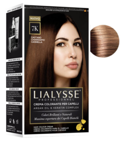 LIALYSSE - farba do włosów w kremie 7K - cynamonowy bardzo jasny brąz