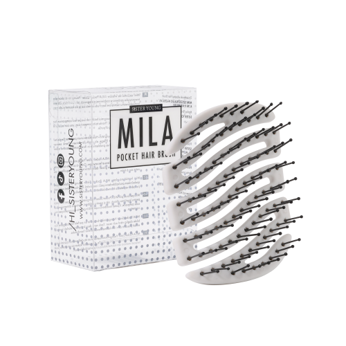 Sister Young MILA NV White – mała szczotka do włosów nylonowa